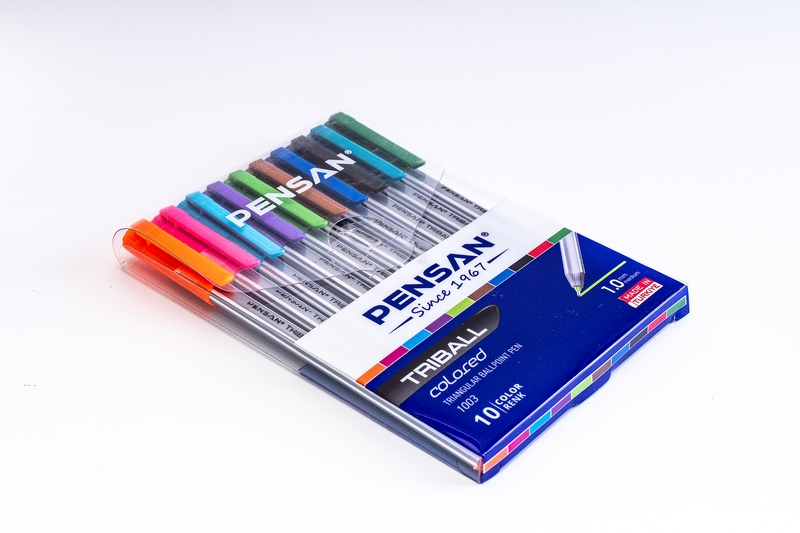 Pensan - Набор ручек TRIBALL, 10 цветов