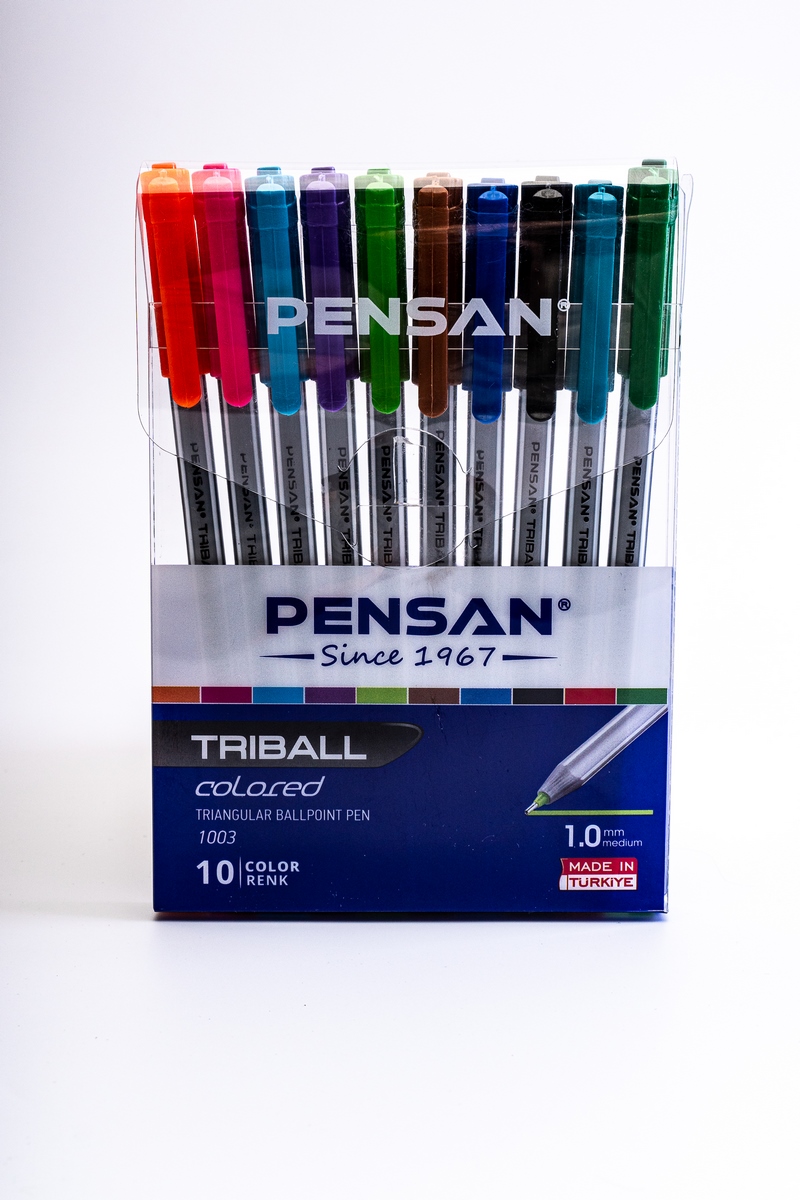 Pensan - Набор ручек TRIBALL, 10 цветов