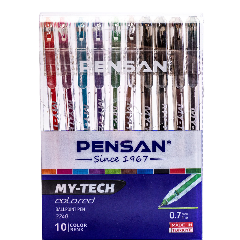 Набор ручек MY-TECH, 10 цветов